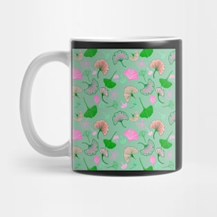 Ginkgo leaves, Ginkgo Biloba. Mug